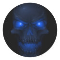 Blue Glowing Skull stickers
