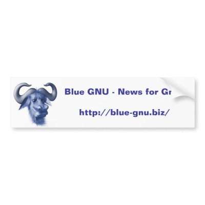 Blue GNU - Bumper Sticker by bluegnu
