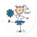 Blue Go Team Cheering Sticker by stick_figures Blue Go Team Cheering Sticker