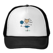 Blue Go Team Cheerleading Tshirts and Gifts Mesh Hat