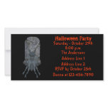 Blue Goblin Tombstone Halloween Party Invite photo cards