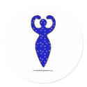 Blue Goddess stickers by rayvinsrainbow Blue Goddess stickers