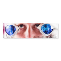 Blue Goggles bumpersticker by accidentalmerch Blue Goggles bumpersticker