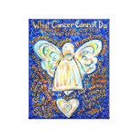 Blue Gold Angel What Cancer Cannot Do Canvas Art Canvas Print