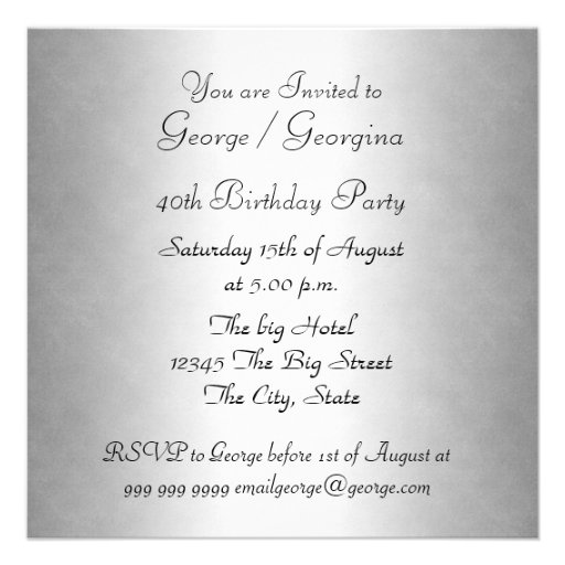 Blue Gold Birthday party Invitation