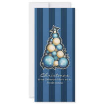 Blue & Gold Bubbles Christmas Tree Party invitations by Ruxique Blue & Gold Bubbles Christmas Tree Party invitations