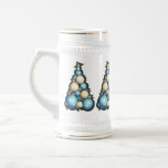 Blue & Gold Bubbles Christmas Trees Mugs