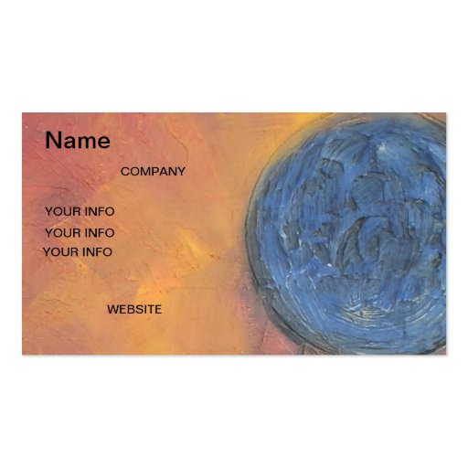Blue Gold Business Card World (front side)