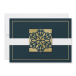 blue gold  Business Holiday Greetings invitations