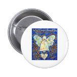 Blue & Gold Cancer Angel Button buttons
