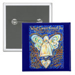 Blue & Gold Cancer Angel Button buttons