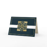 blue gold Corporate holiday Cards cards