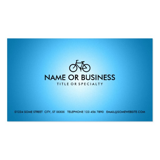 blue gold cycles business card (front side)