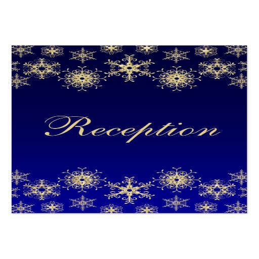 Blue, Gold Glitter LOOK Snowflakes Enclosure Card Business Card