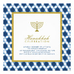 Blue Gold Hanukkah Star Of David Menorah Party Personalized Invite