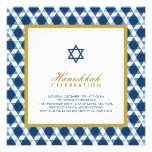 Blue Gold Hanukkah Star Of David Party Invite