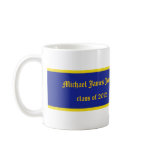 Blue & Gold School Graduation Photo Collage Mugs