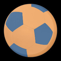 Blue & Gold Soccer Ball Magnet