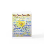Blue & Gold What Cancer Cannot Do Greeting Card