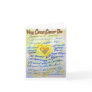 Blue & Gold What Cancer Cannot Do Greeting Card