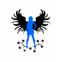 Blue Goth Angel shirt by HeatherArt Blue Goth Angel shirt