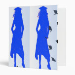 Blue Grad Girl Silhouettes Binders