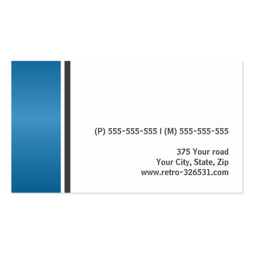 Blue gradient border modern stylish professional business cards (back side)