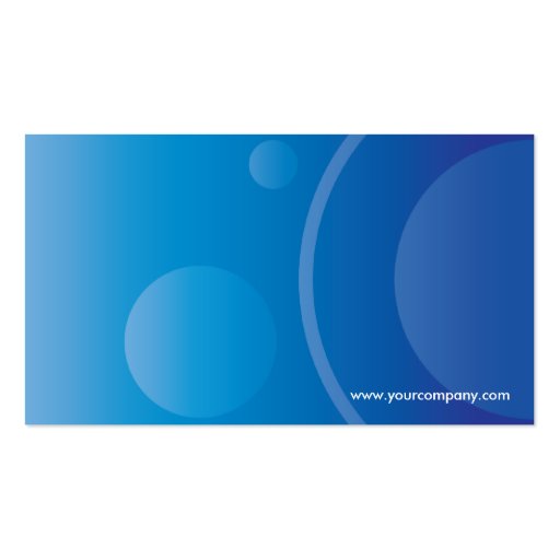 Blue Gradient Circles Business Card EX18 (back side)