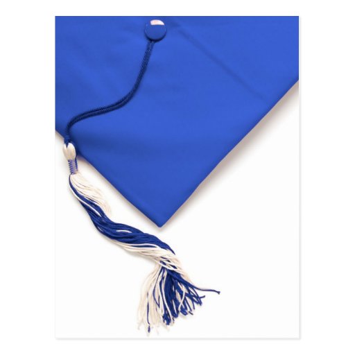 Blue Graduation Cap and Tassel Postcard Zazzle