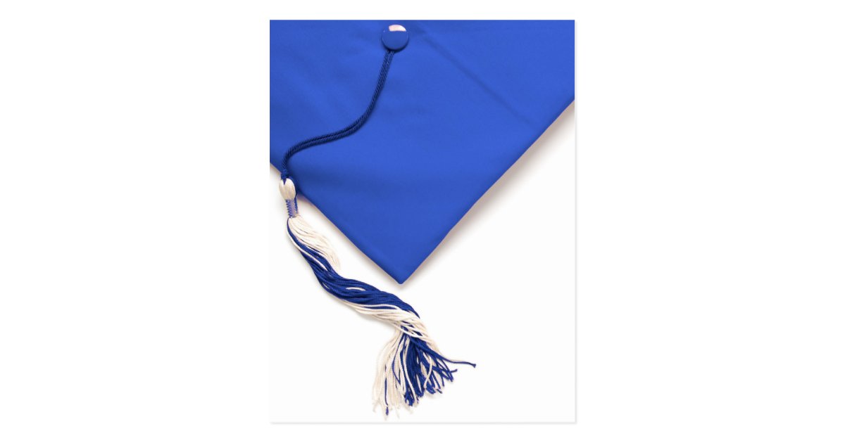 Blue Graduation Cap And Tassel Postcard Zazzle