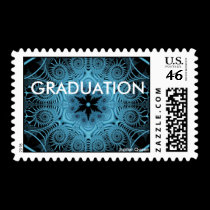 Blue-GRADUATION stamps