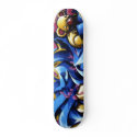 Blue graffiti deck skateboards