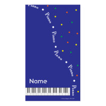 Blue Grand Piano Business Card business cards