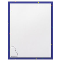 Blue Grand Piano Paper letterhead