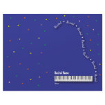 Blue Grand Piano Recital Blank Letterhead
