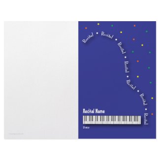 Blue Grand Piano Recital Blank letterhead