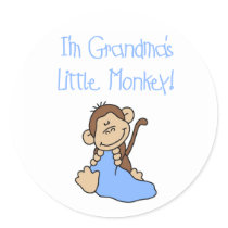 Blue Grandmas Little Monkey stickers by toddlersplace Blue Grandmas Little Monkey stickers