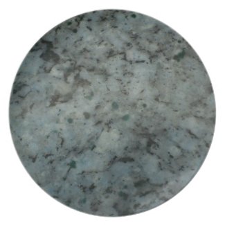 Blue Granite Texture Photography Dinner Plate
