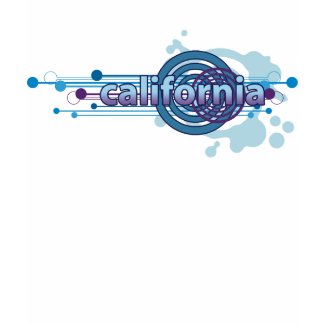 Blue Graphic Circle California T-Shirt