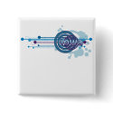 Blue Graphic Circle Iowa Button