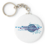 Blue Graphic Circle North Carolina Keychain