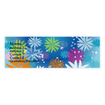 Blue Graphic Snow Flakes Dreams of Colors business cards