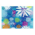 Blue Graphic Snow Flakes Dreams of Colors business cards