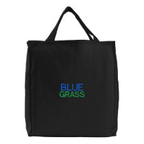 BLUE, GRASS embroidered bags by kotzradio BLUE, GRASS embroidered bags