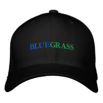 BLUE, GRASS embroidered hats by kotzradio BLUE, GRASS embroidered hats