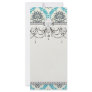 blue gray and cream elegant damask full color rack card
