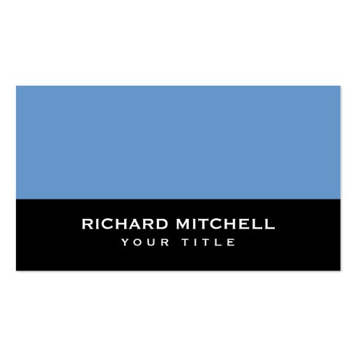 Blue-gray black modern generic personal profile business card (front side)