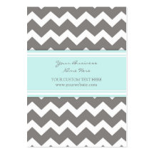 Blue Gray Chevron Retro Business Cards