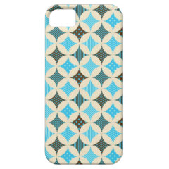 Blue Gray Diamond Circle Pattern Design iPhone 5 Cover