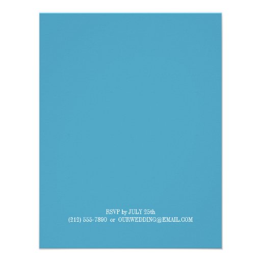 Blue & Gray Wedding Reception ONLY Invitations